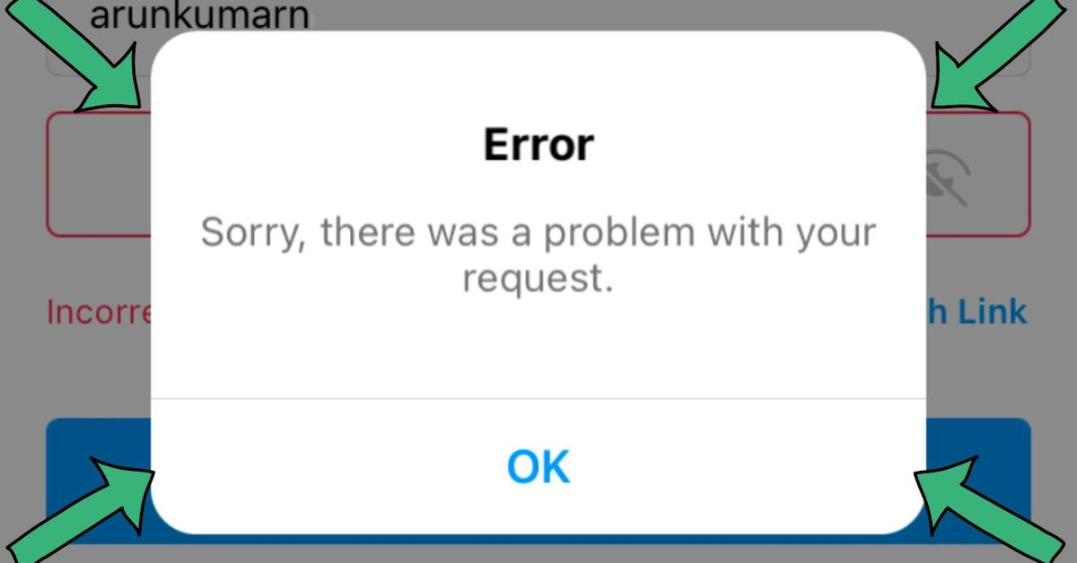 sorry, there was a problem with your request instagram